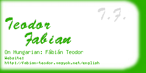 teodor fabian business card